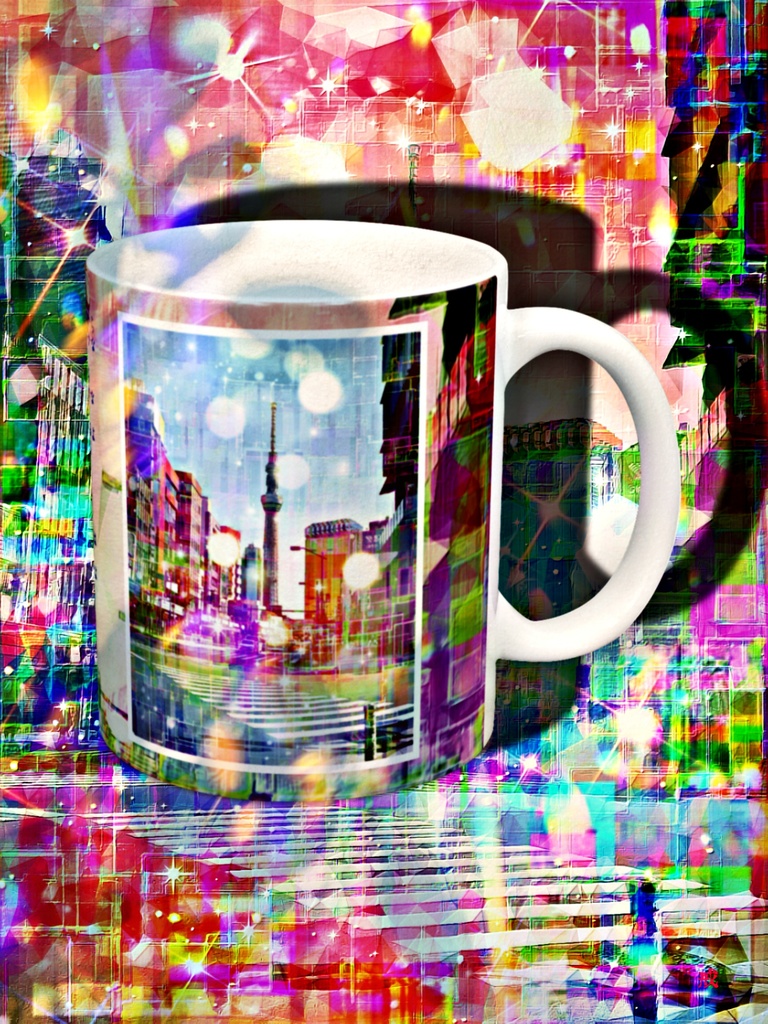 a-904 早春 東京 浅草 スカイツリー Early spring Tokyo Asakusa Sky Treeでマグカップ☆応援企画商品☆