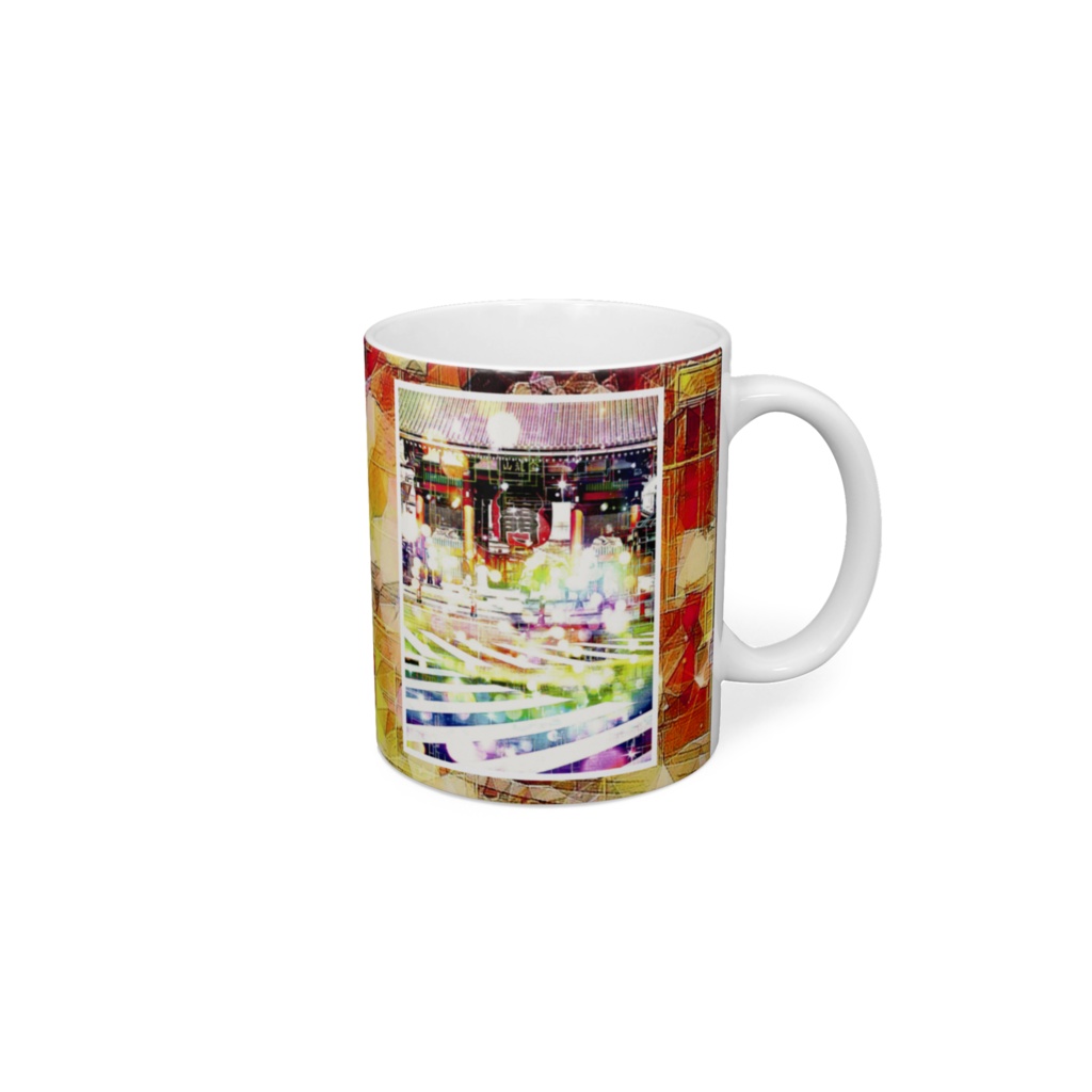 a-921 東京 雷門 溢れる光 The gate of sunder at Tokyoでマグカップ☆応援企画商品☆