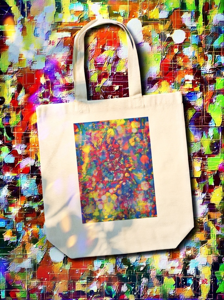 a-946 華 ラムネ色の光 Glossy sparkle colored lightでトートバッグ☆応援企画商品☆