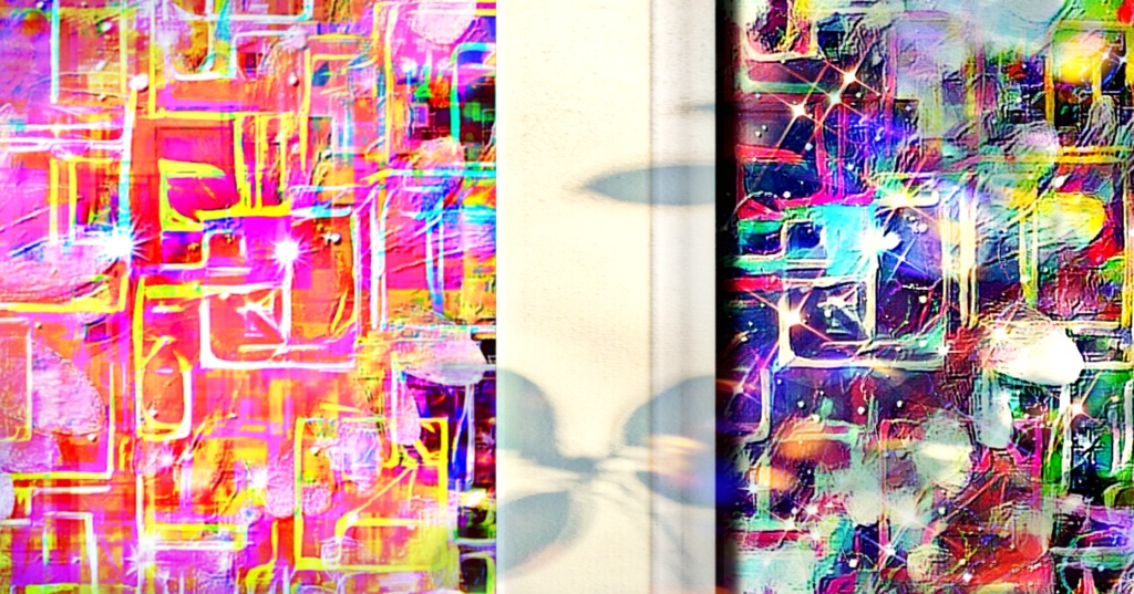 a-954 花 碧の照り返し Reflection of flower blueでプリモアート(複製画)☆応援企画商品☆