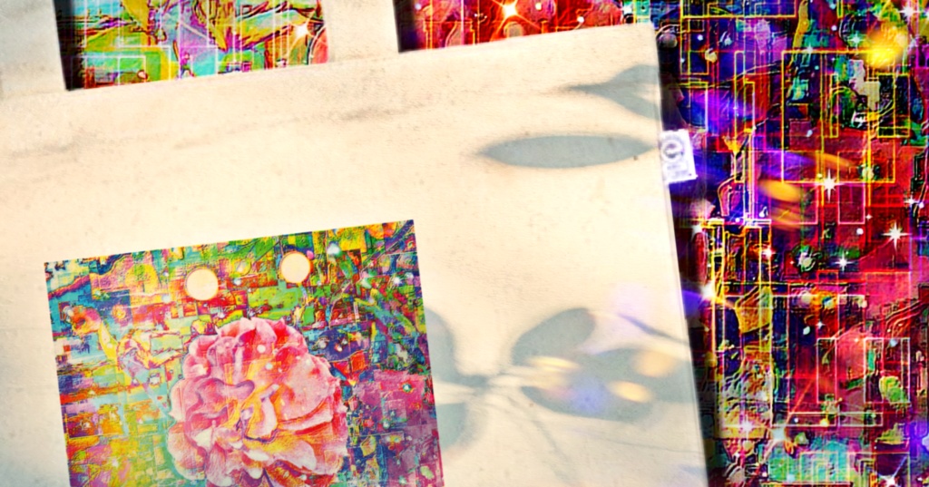 a-1043 花 パフューム Flower perfumeでトートバッグ☆応援企画商品☆