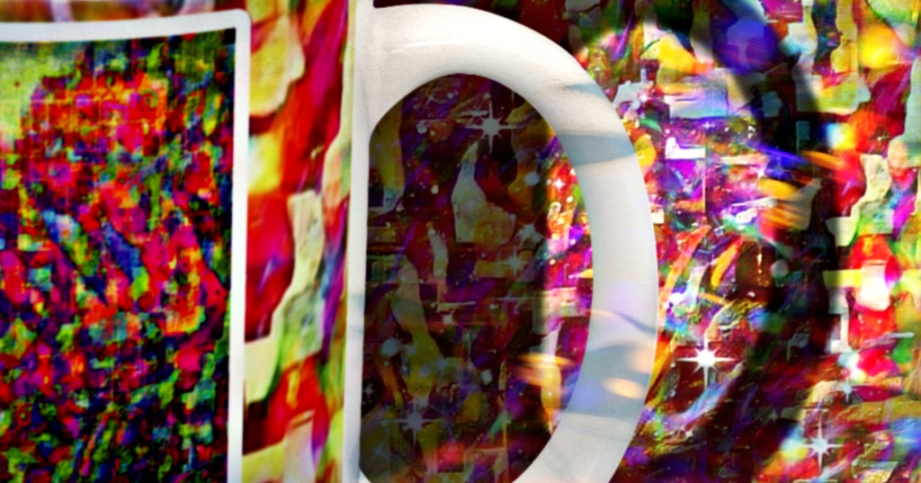 a-1045 紅い花の花壇 Crimson flower bedでマグカップ☆応援企画商品☆