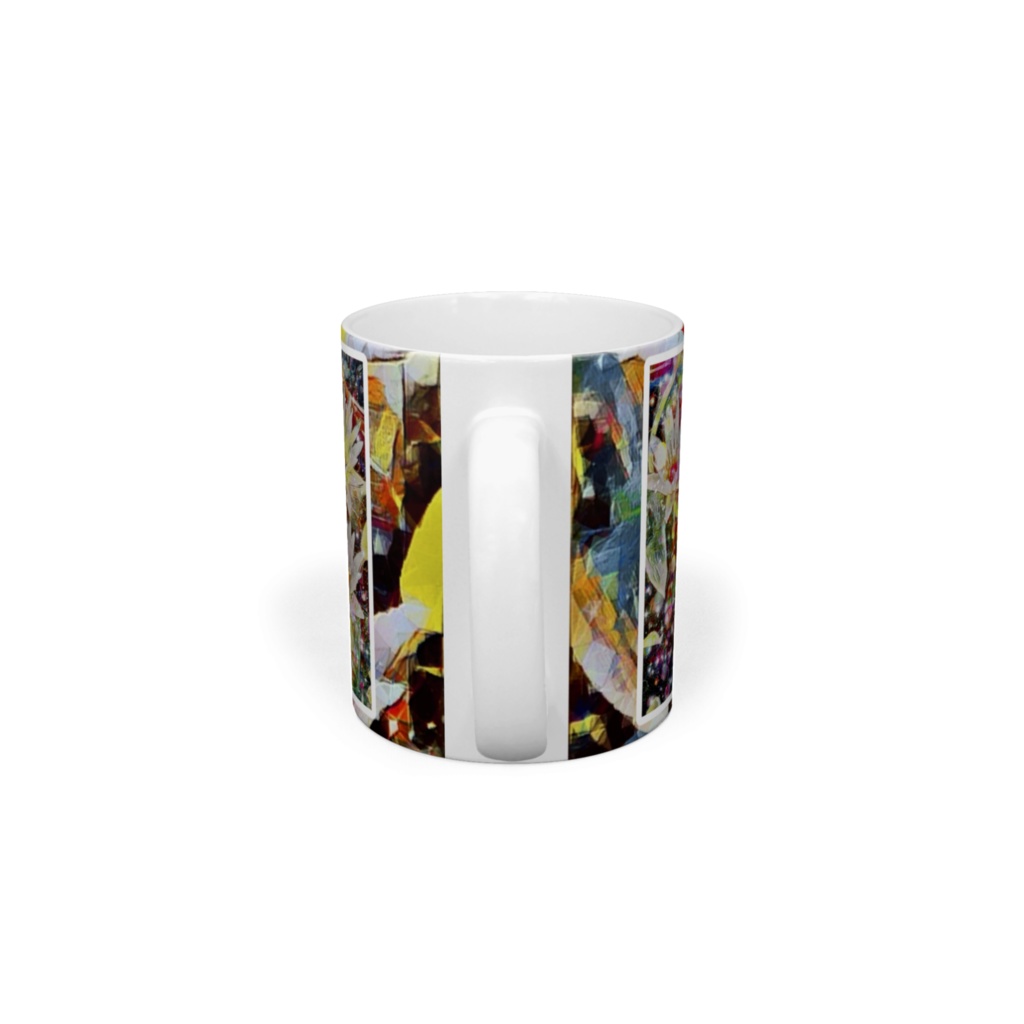 a-1067 寄り添う 3つの花 Three flowers snuggling upでマグカップ☆応援企画商品☆