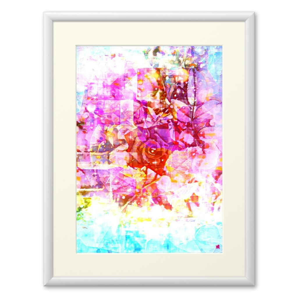 a-1083 氷結の薔薇 Freezing roseでプリモアート(複製画)☆応援企画商品☆
