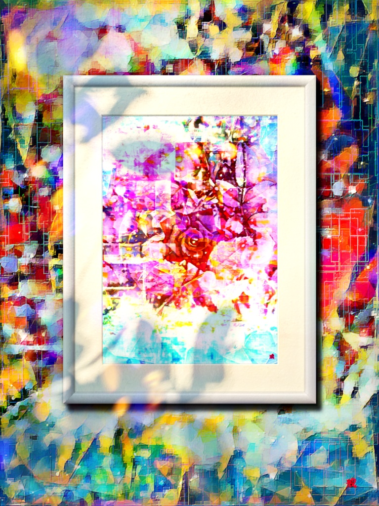 a-1083 氷結の薔薇 Freezing roseでプリモアート(複製画)☆応援企画商品☆