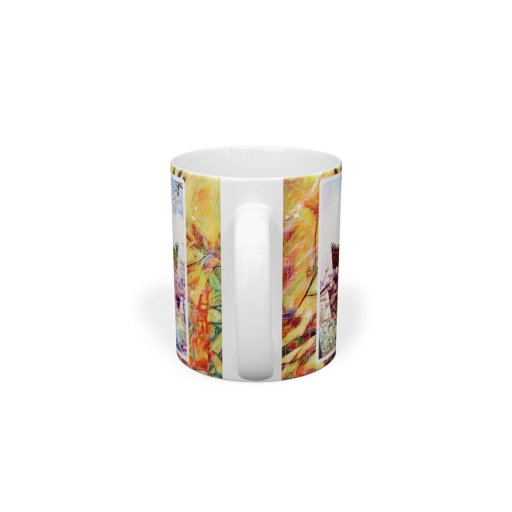 a-1097 桜映える塔 Tower where cherry blossoms shineでマグカップ☆応援企画商品☆