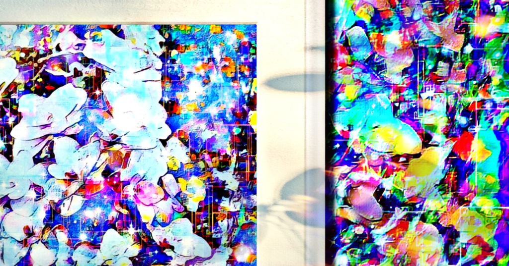 a-1098 花 幻影 Flower illusionでプリモアート(複製画)☆応援企画商品☆