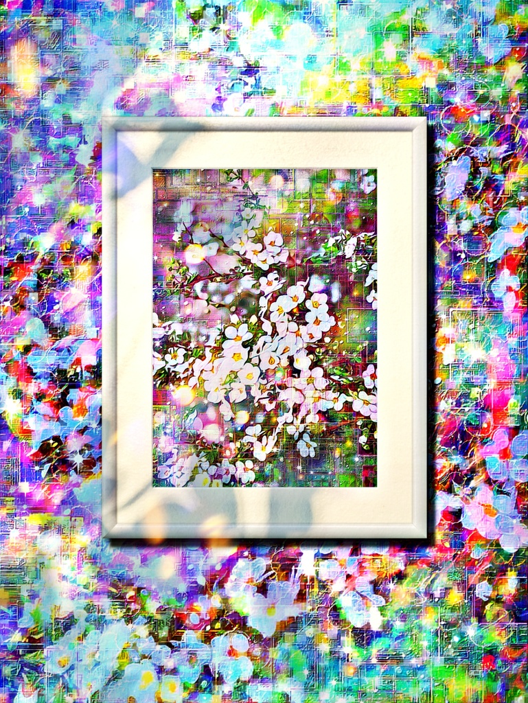 a-1108 夢と花 Dream and Flowersでプリモアート(複製画) ☆応援企画商品☆