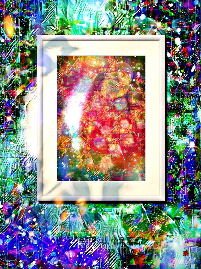 a-1113 頭の中で光るもの Light of synapsesでプリモアート(複製画)作りました。 ☆応援企画商品☆