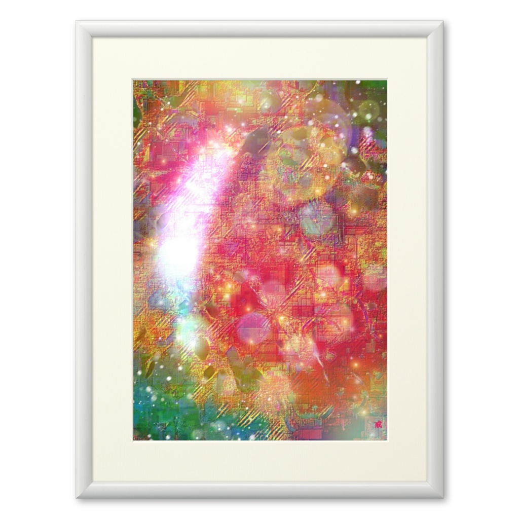 a-1113 頭の中で光るもの Light of synapsesでプリモアート(複製画)作りました。 ☆応援企画商品☆