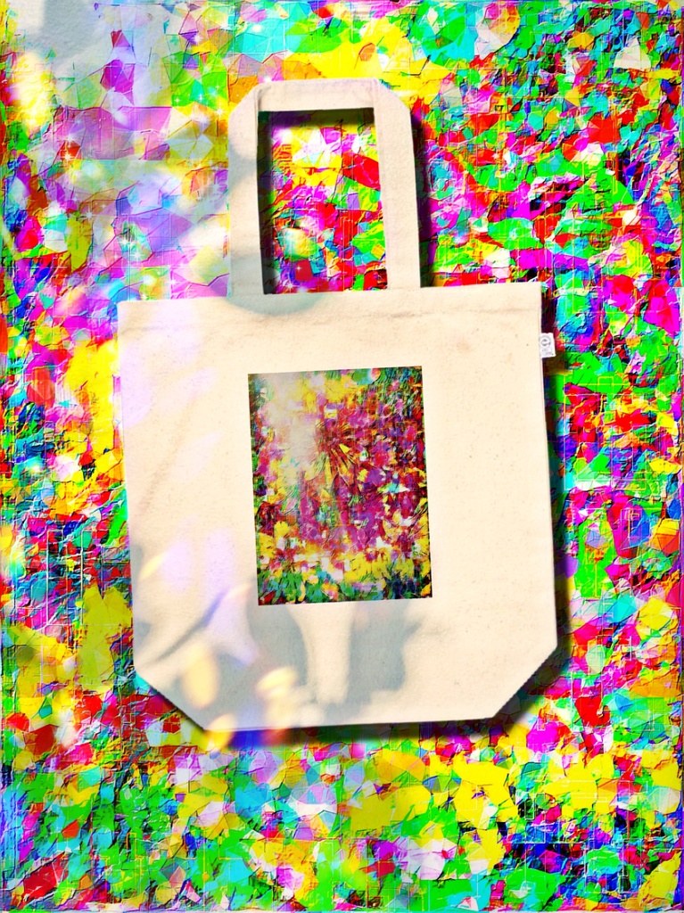 a-1125 黄色い花畑で In the yellow flower fieldでトートバッグ作りました。 ☆応援企画商品☆
