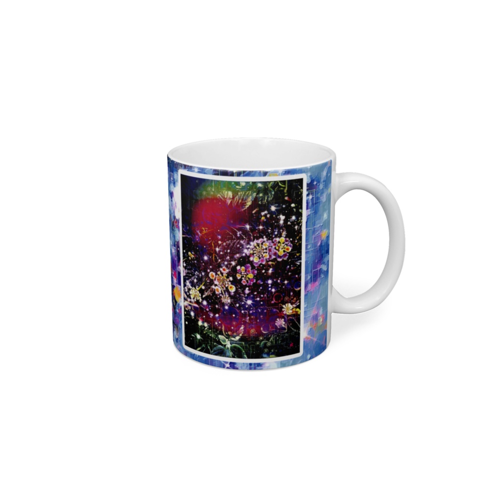 a-1127 夜空の様な花畑 Flower field like the night skyでマグカップ作りました。 ☆応援企画商品☆