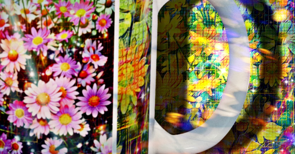 a-1132 湧き上がる花達 Pink flowers grow upでマグカップ作りました。 ☆応援企画商品☆