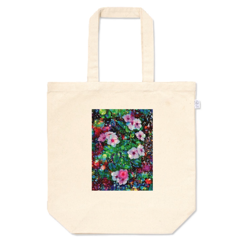 a-1135 花 土曜 雨の日 Saturday rainy dayでトートバッグ作りました。 ☆応援企画商品☆