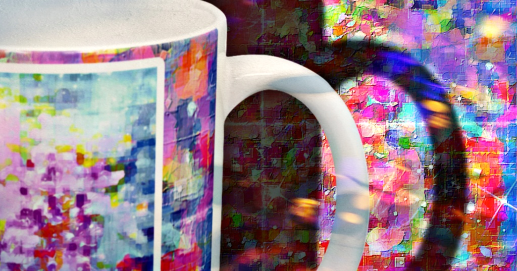 a-1137 花に舞う Dance to flowersでマグカップ作りました。 ☆応援企画商品☆