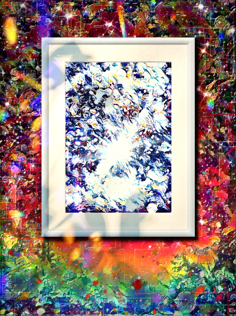 a-1145 次元に絡む波と雲 Waves and clouds in dimensionでプリモアート(複製画)作りました。 ☆応援企画商品☆