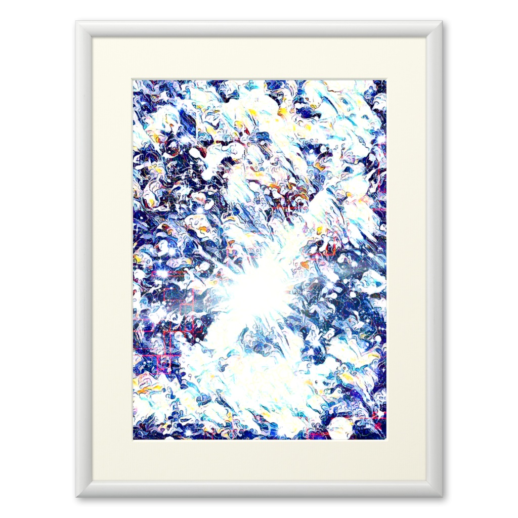 a-1145 次元に絡む波と雲 Waves and clouds in dimensionでプリモアート(複製画)作りました。 ☆応援企画商品☆