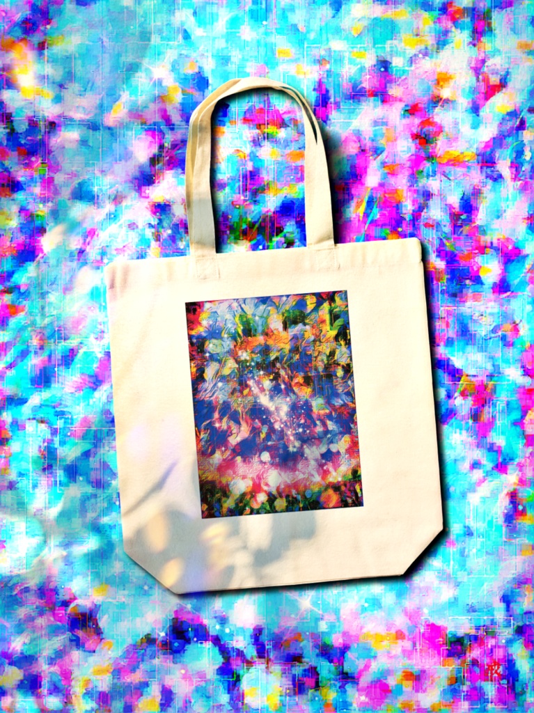 a-1157 蒼き底へ Clear blue bottom でトートバッグ作りました。 ☆応援企画商品☆