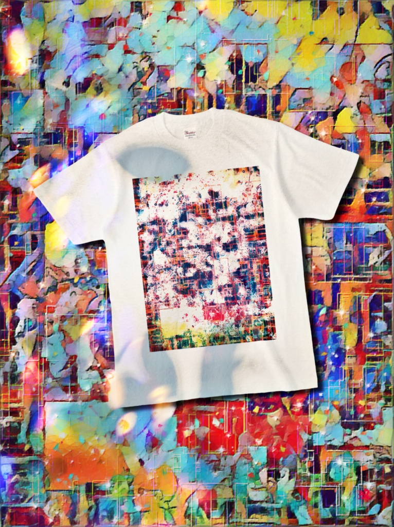 a-1161 雲上の格子 Lattice on the cloudsでTシャツ作りました。 ☆応援企画商品☆