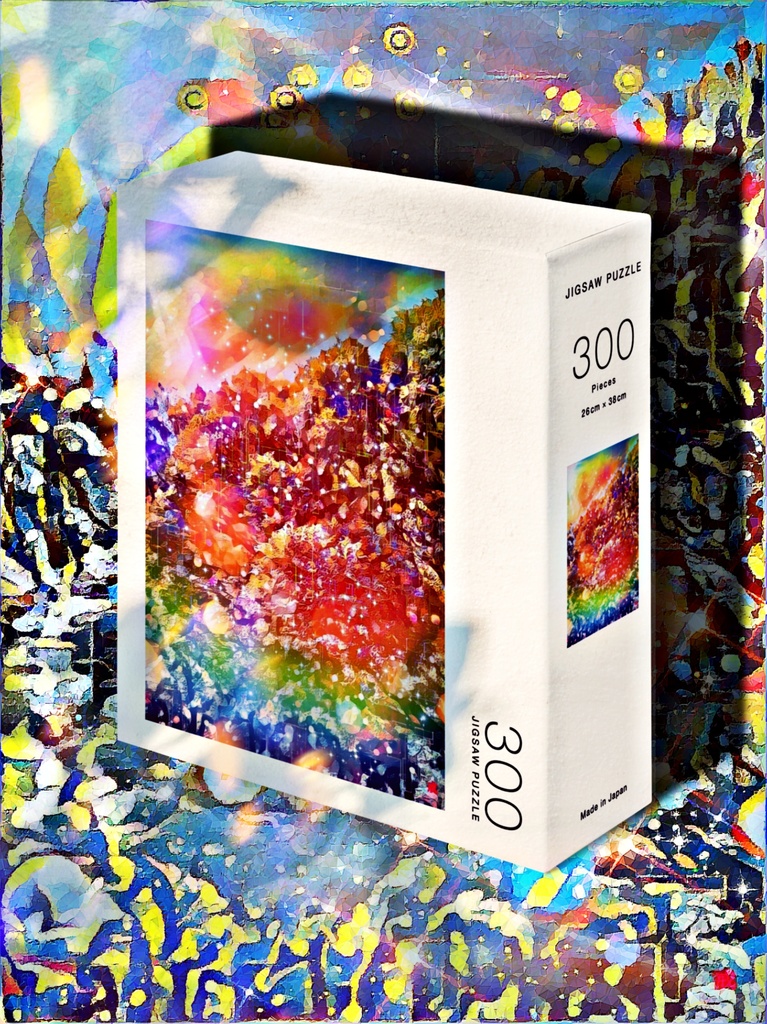 a-1163 夕陽の射す森 Forest where the setting sun shinesでパズル作りました。 ☆応援企画商品☆