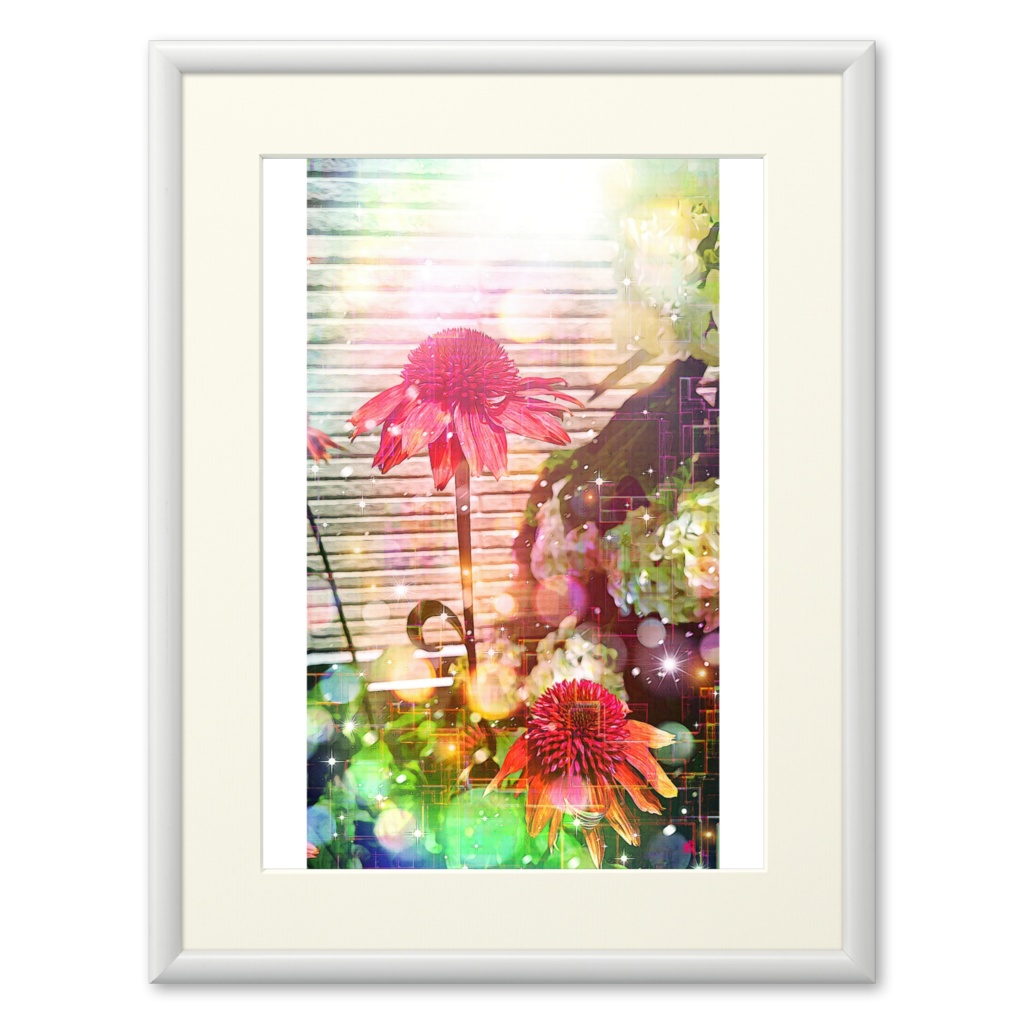 a-1166 初夏の陽射す庭 Early summer sunny gardenでプリモアート(複製画)作りました。 ☆応援企画商品☆