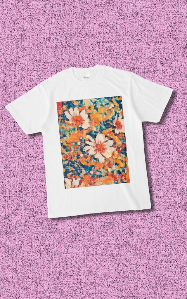 a-1167 オレンジ色の午後 Orange afternoonでTシャツ作りました。 ☆応援企画商品☆