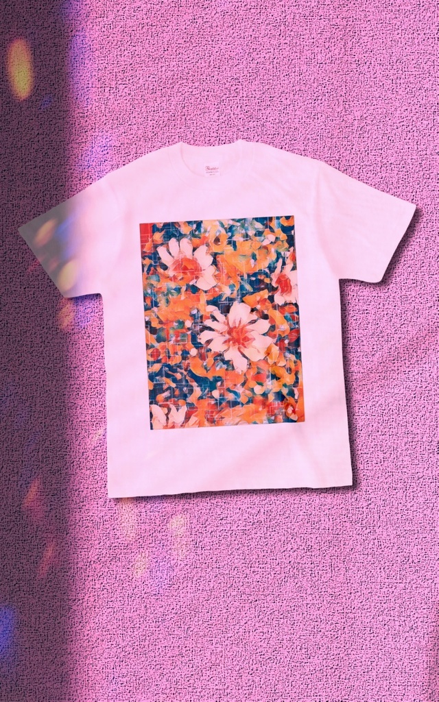 a-1167 オレンジ色の午後 Orange afternoonでTシャツ作りました。 ☆応援企画商品☆