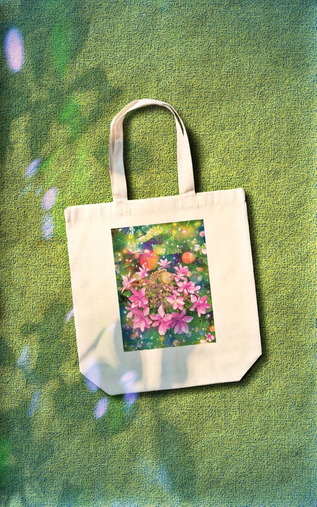 a-1168 雨の日の出逢い Meet on a rainy dayでトートバッグ作りました。 ☆応援企画商品☆