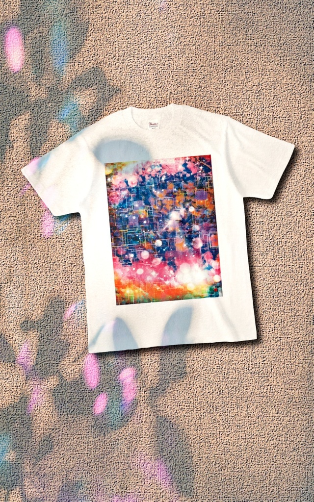 a-1179 宇宙に漂う時の壁 Cover the universe.  Time dimensional wallでTシャツ作りました。 ☆応援企画商品☆