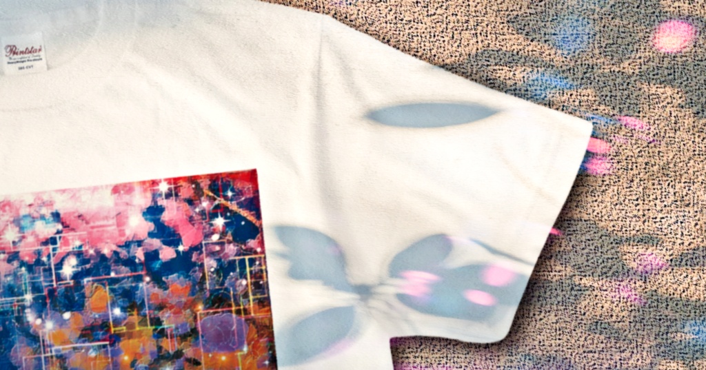 a-1179 宇宙に漂う時の壁 Cover the universe. Time dimensional wallでTシャツ作りました。 ☆応援企画商品☆