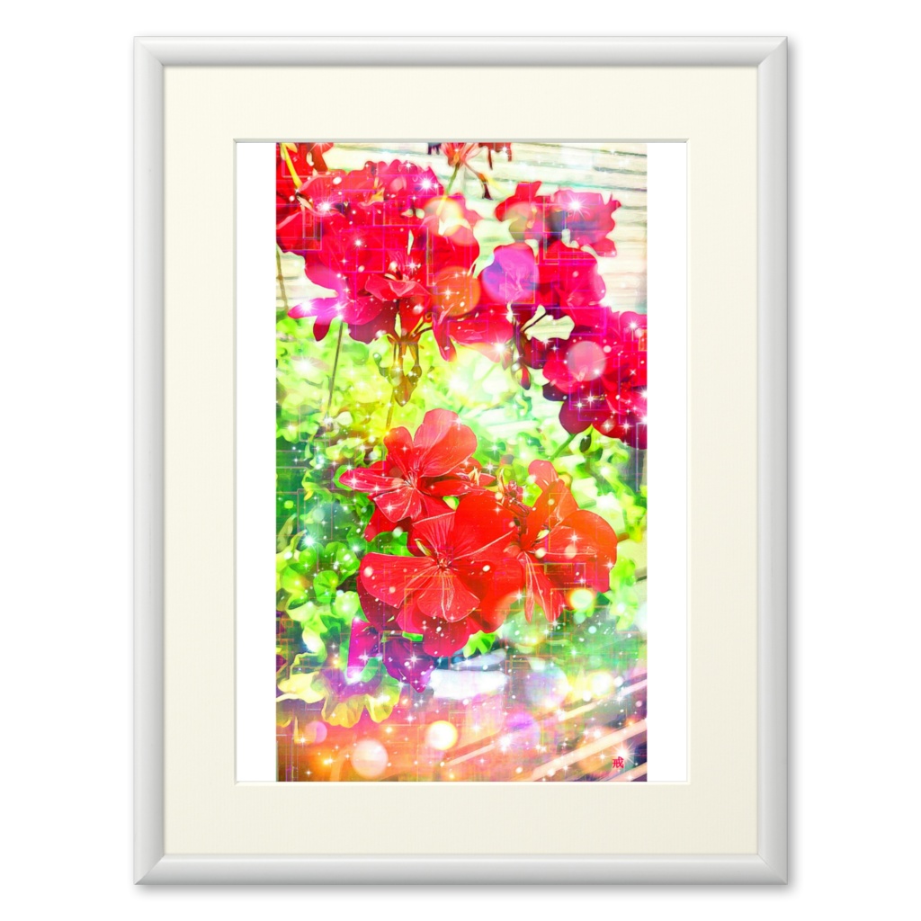 a-1184 朝 光り ガーデニング Morning light gardeningプリモアート(複製画)作りました。 ☆応援企画商品☆