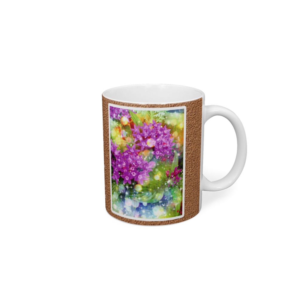 a-1188 虹色に溶ける花の色 The color of the flower that melts in the rainbowでマグカップ作りました。 ☆応援企画商品☆