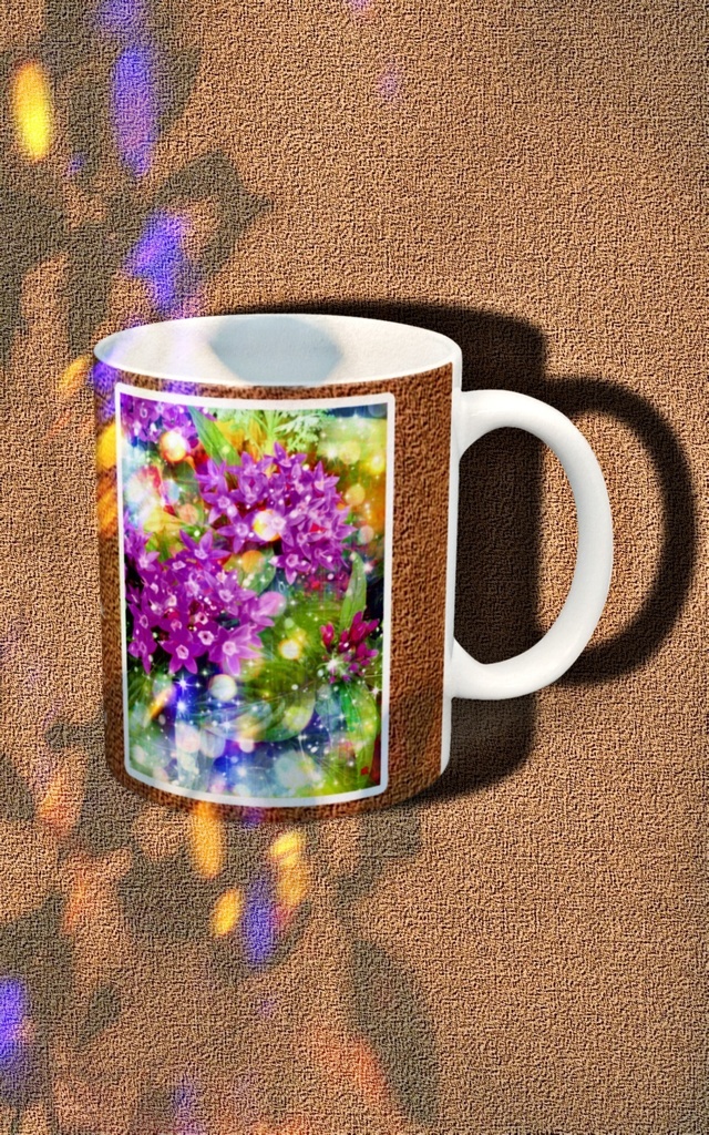 a-1188 虹色に溶ける花の色 The color of the flower that melts in the rainbowでマグカップ作りました。 ☆応援企画商品☆