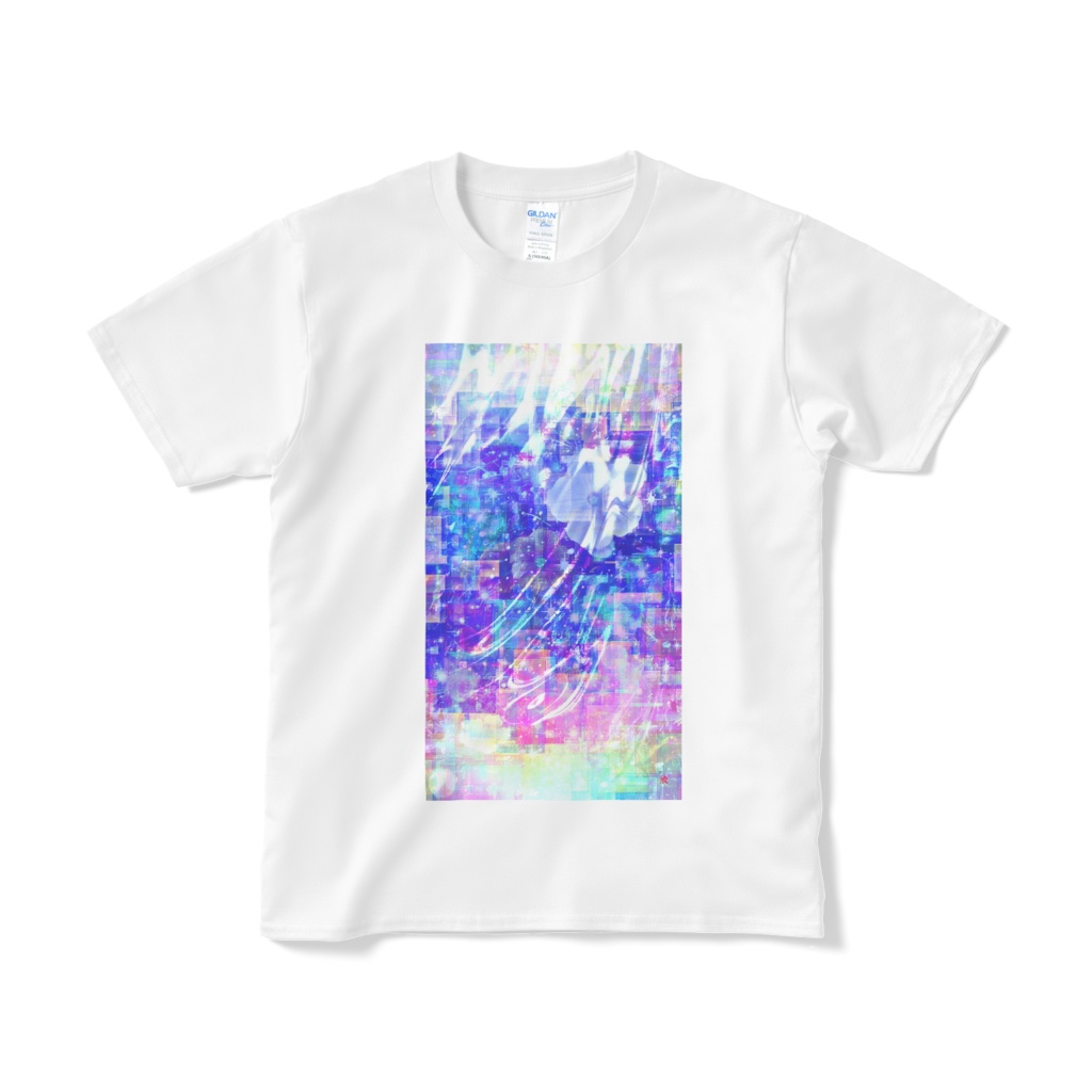 a-1310 水の蒼さに沈む華 Flower sinking in the blue of waterでTシャツ作りました。 ☆応援企画商品☆