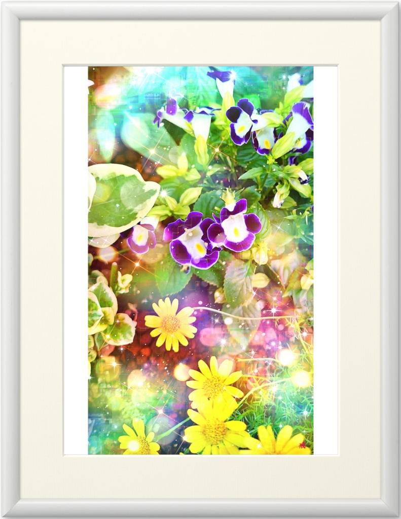 応援企画:a-1348 位相と擦 花饗宴 phase and rub flower feast でプリモアート(複製画) 作りました。