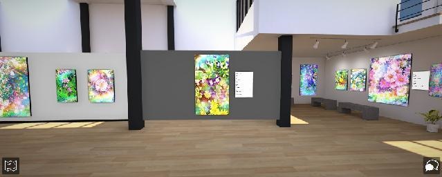 応援企画:a-1348 位相と擦 花饗宴 phase and rub flower feast でプリモアート(複製画) 作りました。