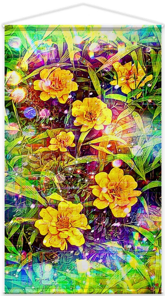 応援企画：a-1405 黄色い花 絵的な創造 yellow flowers pictorial