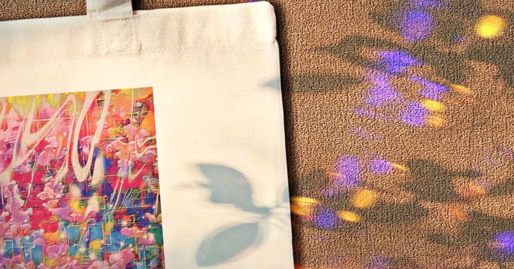 a-1596 淀みに映る昨日 Yesterday reflected in the stagnationでトートバッグ作りました。(⁠^⁠^⁠)/