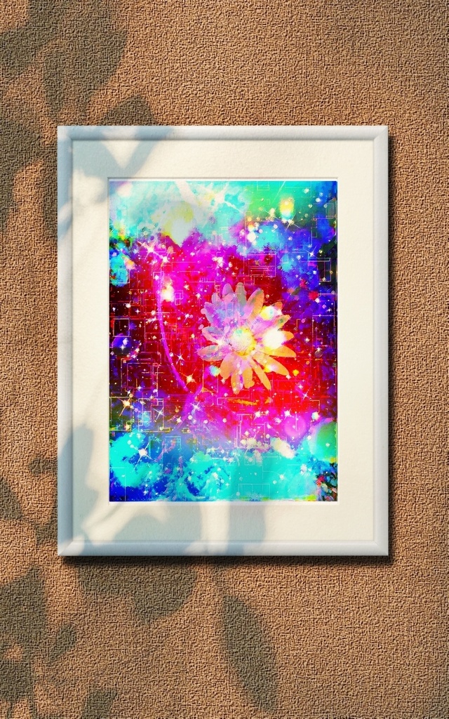 a-1762 華映る宙 Flower mirage in spaceでプリモアート(複製画)