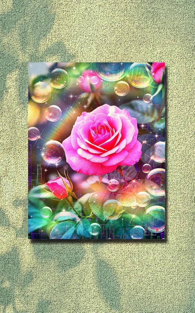 a-2227 生命の彩り Vibrant Pulse of Life キャンバスアート - F6