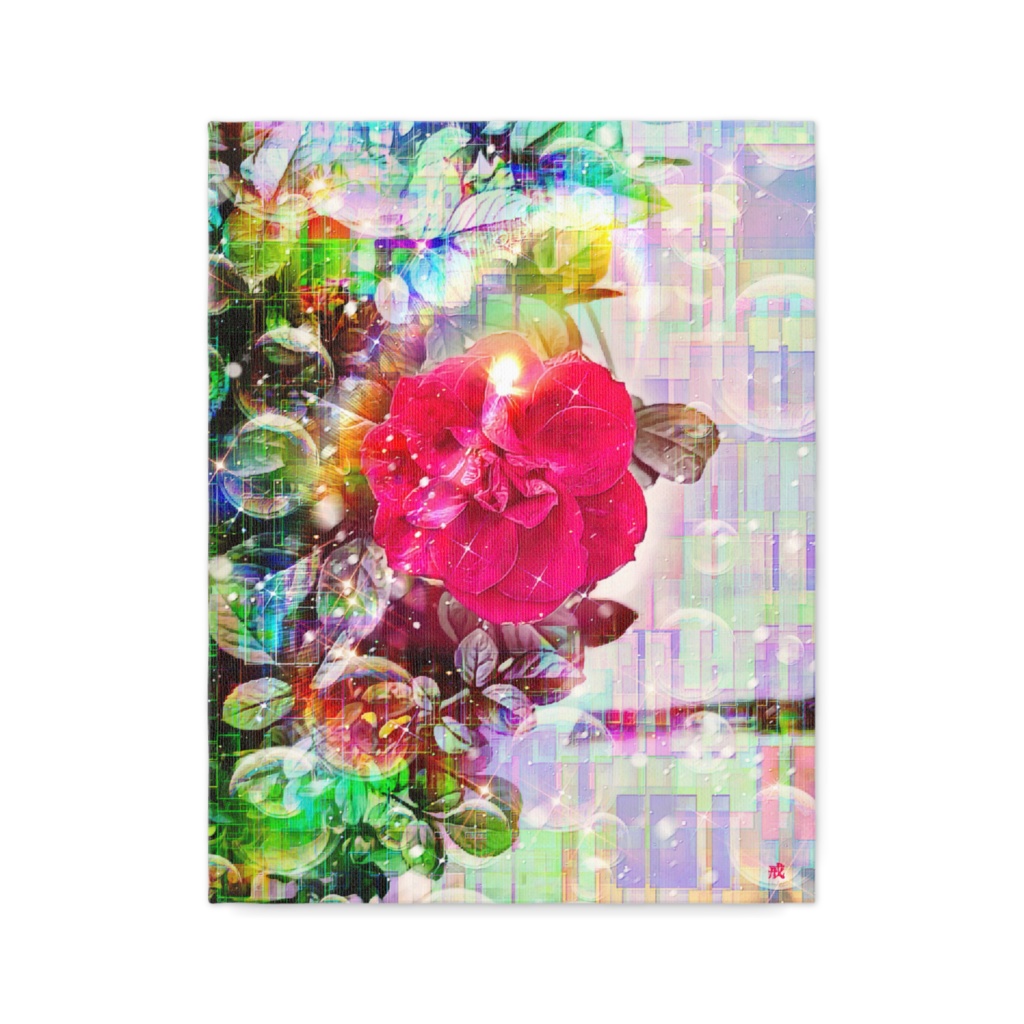 a-2154 冬の赤い薔薇 The Sacred Crimson Rose キャンバスアート - F6