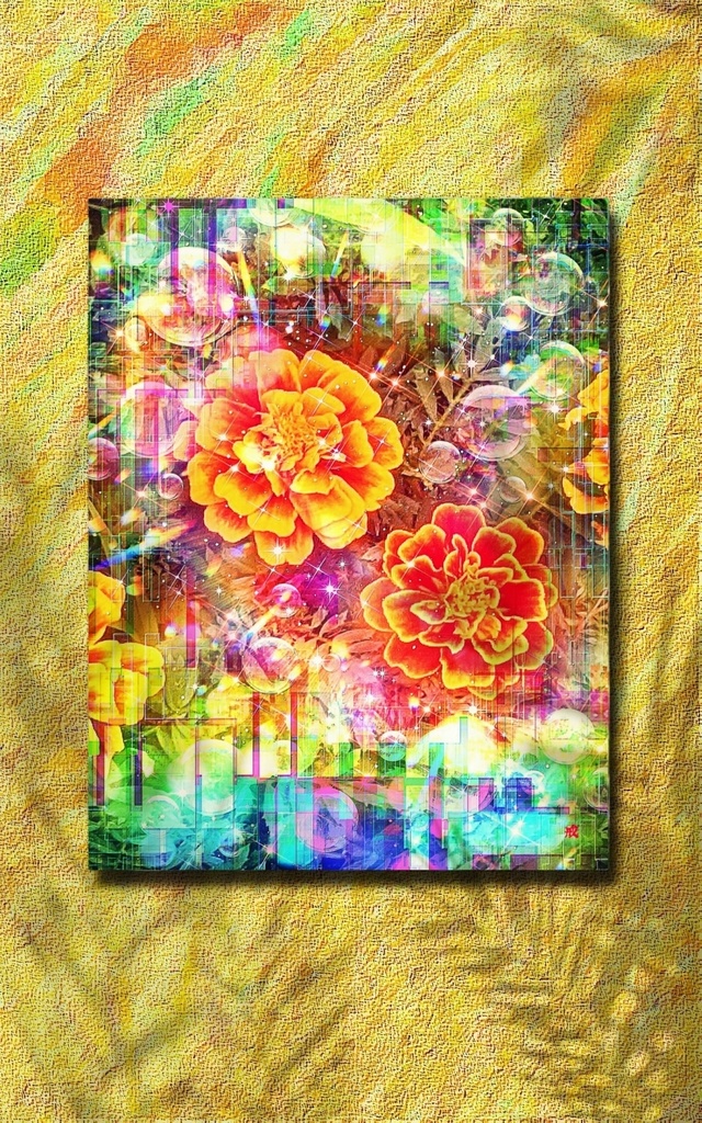 a-2126 心に咲く黄金の花 The Lily of the Field キャンバスアート - F6