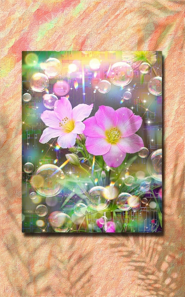 a-2256 普遍の輪舞 Whispers of the Celestial Bloom キャンバスアート - F6