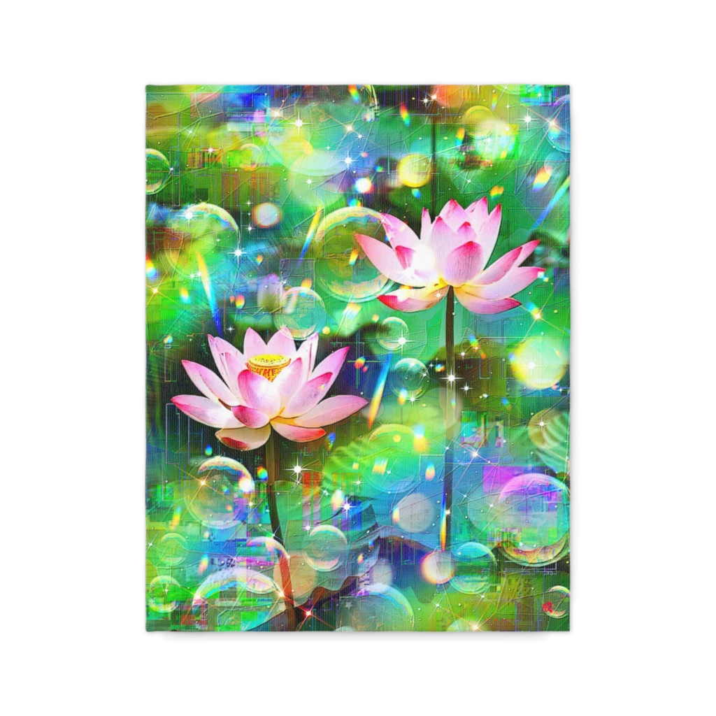 a-2262 蓮華清浄 Untainted Blossoms キャンバスアート - F6