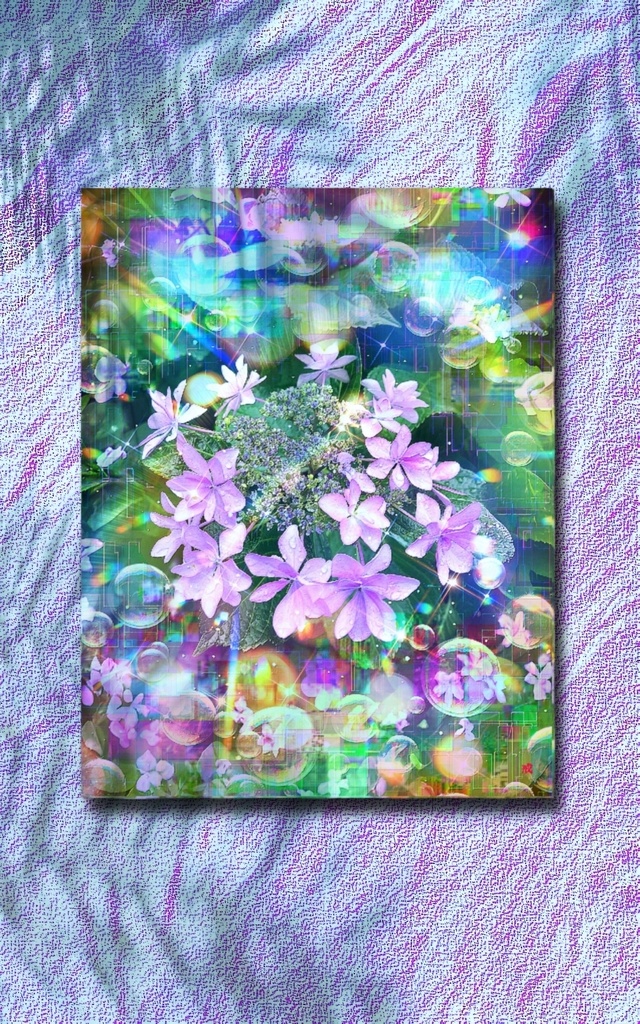 a-2267 翡翠の曼荼羅 Emerald Dreamscape キャンバスアート - F6