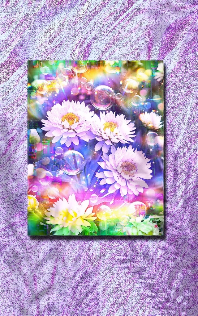 a-2273 夏の光華 Eternal Blooms of the Soul キャンバスアート - F6