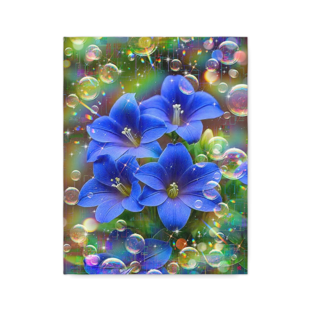 a-2277 深淵の碧き華 A Symbol of Unwavering Love キャンバスアート - F6