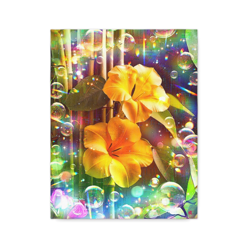 a-2284 夏光に浮かぶ幻花 Nostalgic Summer Glow キャンバスアート - F6