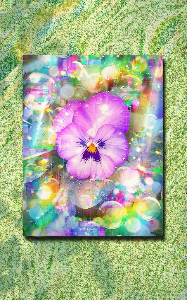 a-2059 華 朝の薄翳 Dawning Beauty of Flowers キャンバス - F6