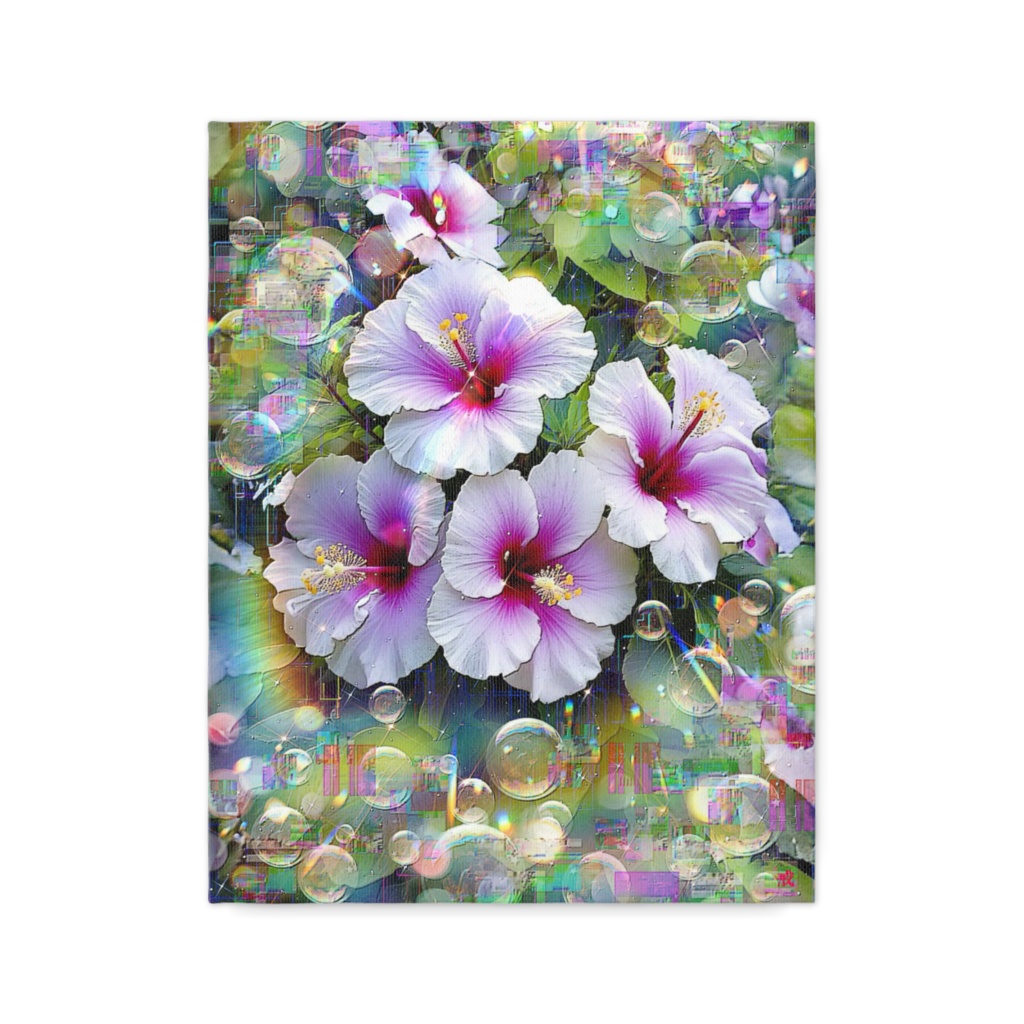 a-2297 翡翠色の花と夢 A Celestial Garden of Hope キャンバス - F6